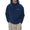 Balenciaga-fleeceforet, løs model med hætte og lange ærmer til mænd, blå 570811TJV854866