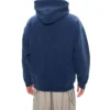 Balenciaga-fleeceforet, løs model med hætte og lange ærmer til mænd, blå 570811TJV854866