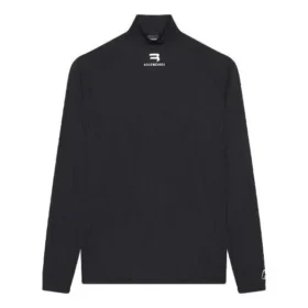 Balenciaga FW21 Alphabet langærmet sportstrøje til mænd, sort, 661749444B81077