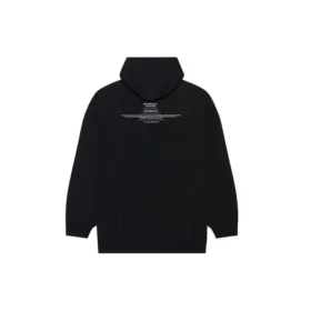 Balenciaga FW21 Boxy Loose langærmet hættetrøje til mænd, sort 651799TJV910107