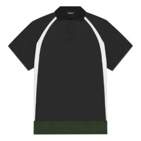 Balenciaga FW21 casual dobbeltlags sportspoloshirt med korte ærmer til mænd, sort 661507TKVA51042