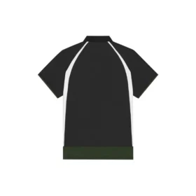 Balenciaga FW21 casual dobbeltlags sportspoloshirt med korte ærmer til mænd, sort 661507TKVA51042