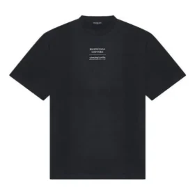 Balenciaga FW21 Couture Alphabet rundhalset kortærmet T-shirt til mænd, sort 651795TJV901070 Balenciaga FW21 Couture Alphabet rundhalset kortærmet T-shirt til mænd, sort 651795TJV901070