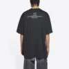 Balenciaga FW21 Couture Alphabet rundhalset kortærmet T-shirt til mænd, sort 651795TJV901070