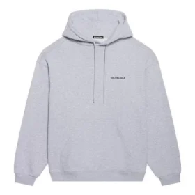 Balenciaga FW21 herre-T-shirt med logo-print, lange ærmer, grå 600583TIV841167
