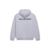 Balenciaga FW21 herre-T-shirt med logo-print, lange ærmer, grå 600583TIV841167