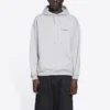 Balenciaga FW21 herre-T-shirt med logo-print, lange ærmer, grå 600583TIV841167