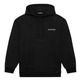 Balenciaga FW21 langærmet T-shirt med logo til mænd, sort 600583TIV841070
