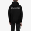 Balenciaga FW21 langærmet T-shirt med logo til mænd, sort 600583TIV841070