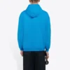 Balenciaga FW21 Logo-hættetrøje med lange ærmer til mænd, blå 570811TIV557560
