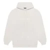 Balenciaga FW21-logo med alfabet-print, langærmet hættetrøje til mænd, cremehvid 570811TIV552970