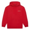 Balenciaga FW21 løs langærmet hættetrøje med logo til mænd, rød, 600583TIV846540