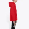 Balenciaga FW21 løs langærmet hættetrøje med logo til mænd, rød, 600583TIV846540