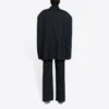 Balenciaga FW21 Retro Knit Large Jakke til mænd, sort, 662388TAV041000
