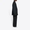 Balenciaga FW21 Retro Knit Large Jakke til mænd, sort, 662388TAV041000