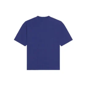 Balenciaga FW21 retro-strikket kortærmet trøje til mænd, marineblå 612966TKVD33967 Balenciaga FW21 retro-strikket kortærmet trøje til mænd, marineblå 612966TKVD33967