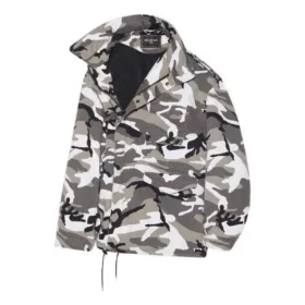Balenciaga FW21 skulderfri jakke til mænd, grå, 663004TKLD41240