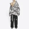 Balenciaga FW21 skulderfri jakke til mænd, grå, 663004TKLD41240