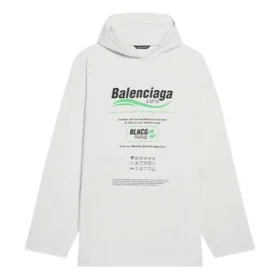 Balenciaga FW21 til mænd med logo og alfabetprint, løs pasform, hvid 662424TKVF89085 Balenciaga FW21 til mænd med logo og alfabetprint, løs pasform, hvid 662424TKVF89085