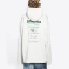Balenciaga FW21 til mænd med logo og alfabetprint, løs pasform, hvid 662424TKVF89085