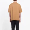 Balenciaga-herre-T-shirt med alfabet-print, kortærmet, cremefarvet og gul 594579TGV609605