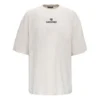 Balenciaga-herre-T-shirt med alfabetlogo, korte ærmer, grå og hvid, 641614TJVA99054