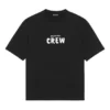 Balenciaga-herre-T-shirt med alfabetmønster, løs pasform, korte ærmer, sort 612966TIV241070