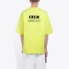 Balenciaga herre-T-shirt med bogstavprint, korte ærmer, fluorescerende grøn 620969TIVG97072