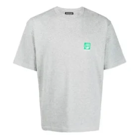 Balenciaga herre-T-shirt med brystlogo, kortærmet, grå 594579THV631300 Balenciaga herre-T-shirt med brystlogo, kortærmet, grå 594579THV631300