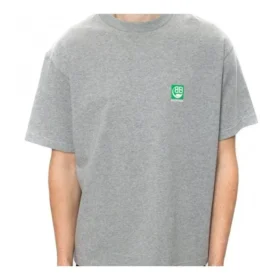 Balenciaga herre-T-shirt med brystlogo, kortærmet, grå 594579THV631300 Balenciaga herre-T-shirt med brystlogo, kortærmet, grå 594579THV631300