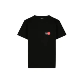 Balenciaga herre-T-shirt med brystlogo, rund hals og korte ærmer, sort 620967TIV791000 Balenciaga herre-T-shirt med brystlogo, rund hals og korte ærmer, sort 620967TIV791000