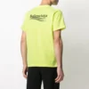 Balenciaga herre-T-shirt med lille logo, rund hals og korte ærmer, gul, 620967TJVF77110