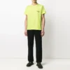 Balenciaga herre-T-shirt med lille logo, rund hals og korte ærmer, gul, 620967TJVF77110