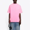 Balenciaga herre-T-shirt med logo-tryk, korte ærmer, lyserød 641675TJVF75713