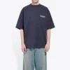 Balenciaga herre-T-shirt med Political Campaign-print, kortærmet, marineblå 570803TAV444128