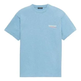 Balenciaga herre-T-shirt med Political Campaign-print, rund hals og korte ærmer, blå 570803TBV425840 Balenciaga herre-T-shirt med Political Campaign-print, rund hals og korte ærmer, blå 570803TBV425840
