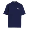 Balenciaga herre-T-shirt med Political Campaign-print, stor størrelse, korte ærmer, marineblå 641675TIV521195