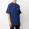 Balenciaga herre-T-shirt med Political Campaign-print, stor størrelse, korte ærmer, marineblå 641675TIV521195