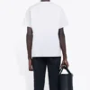 Balenciaga-herre-T-shirt med portrætprint af logoet, retro-stil, korte ærmer, hvid 612966TIV479000
