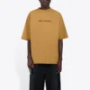 Balenciaga herre-T-shirt med rund hals, alfabet-print og korte ærmer i khaki 620969TIV509605