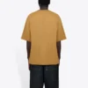 Balenciaga herre-T-shirt med rund hals, alfabet-print og korte ærmer i khaki 620969TIV509605