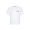 Balenciaga herre-T-shirt med rund hals og korte ærmer, hvid 612966TIVD19000