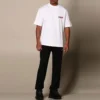 Balenciaga herre-T-shirt med rund hals og korte ærmer, hvid 612966TIVD19000