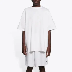 Balenciaga-herre-T-shirt med smilende ansigt, korte ærmer, hvid 651795TKV769140 Balenciaga-herre-T-shirt med smilende ansigt, korte ærmer, hvid 651795TKV769140