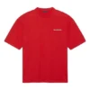 Balenciaga herre-T-shirt med stort logo, retro-stil, korte ærmer, rød 612966TIVG56540