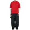 Balenciaga herre-T-shirt med stort logo, retro-stil, korte ærmer, rød 612966TIVG56540