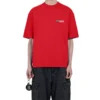 Balenciaga herre-T-shirt med stort logo, retro-stil, korte ærmer, rød 612966TIVG56540