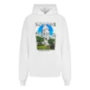Balenciaga herre-trøje med landskabsmønster, løs pasform, hvid, 641679TJVH99000