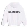 Balenciaga-herretrøje med logo på ryggen, hvid, 556143TAV379000