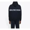 Balenciaga-herretrøje med stort logo-tryk, sort, 556143TAV371000